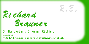 richard brauner business card